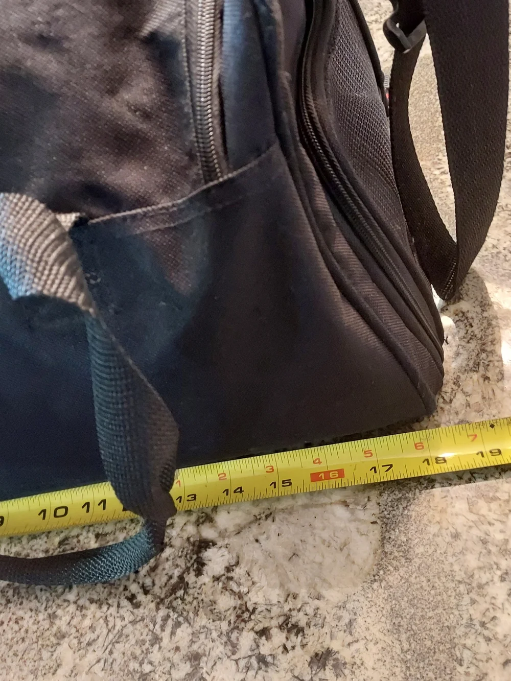 Men's Black Canvad Travel Duffle Bag - Everyday Carry. Airline Overhead .